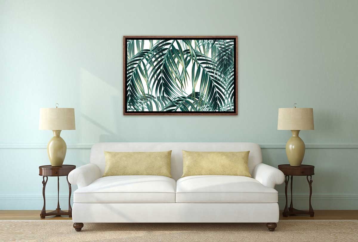 Watercolor Palm Leaves | Canvas Wall Art Print - Final Touch Decor