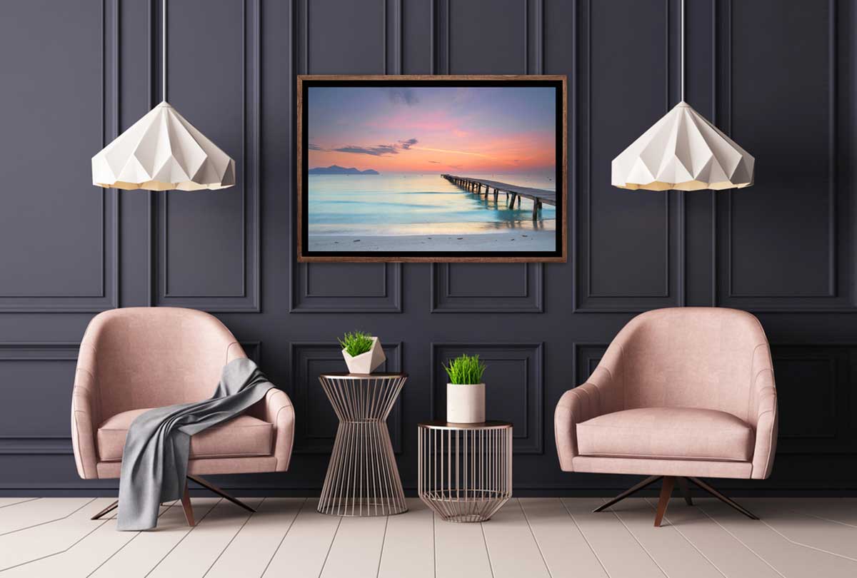 Beach Jetty Sunset | Canvas Wall Art Print - Final Touch Decor