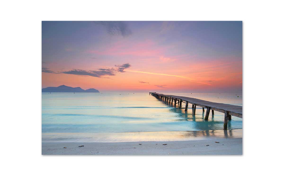 Beach Jetty Sunset | Canvas Wall Art Print - Final Touch Decor