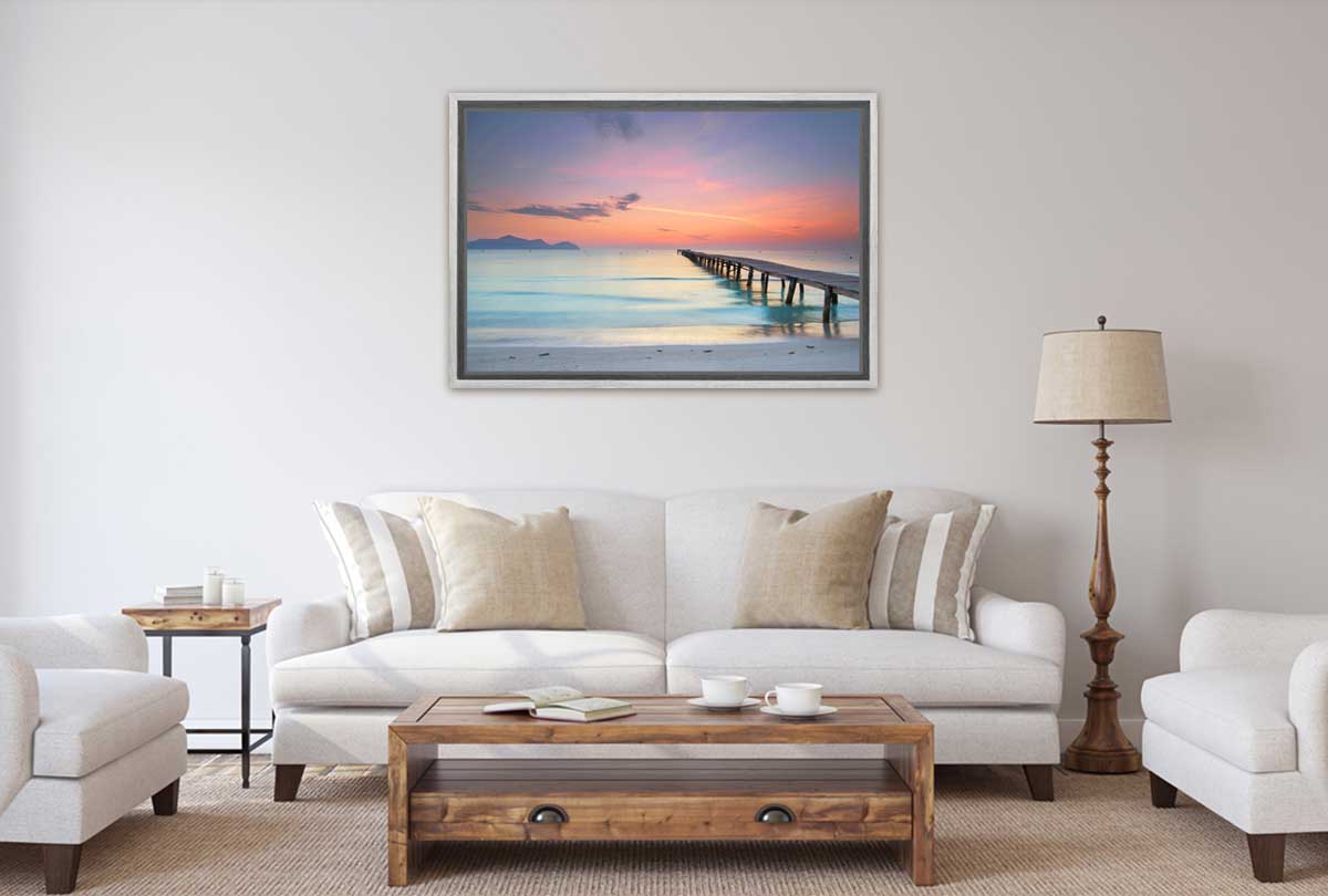 Beach Jetty Sunset | Canvas Wall Art Print - Final Touch Decor