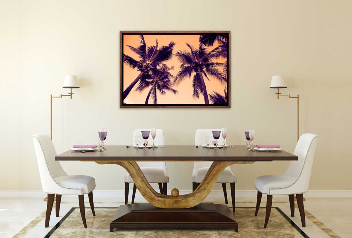 Palms Orange Sky | Canvas Wall Art Print - Final Touch Decor