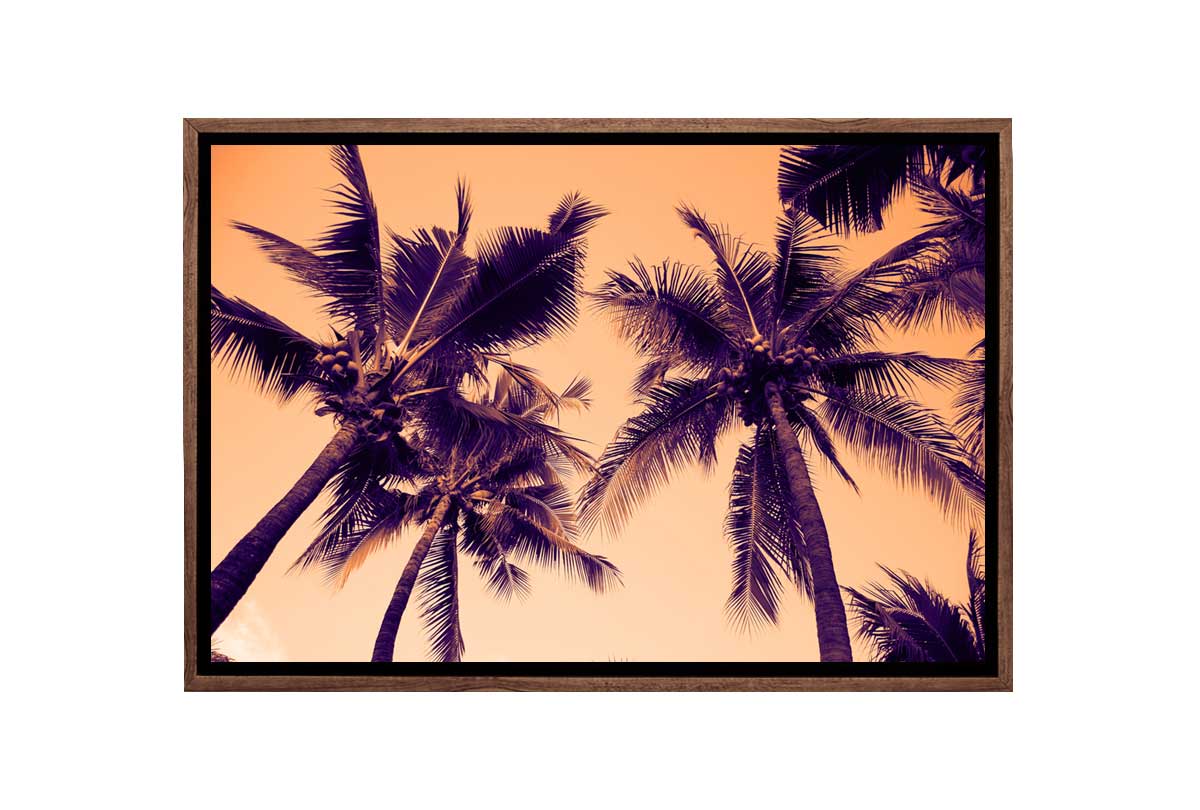 Palms Orange Sky | Canvas Wall Art Print - Final Touch Decor