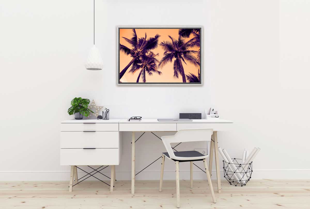 Palms Orange Sky | Canvas Wall Art Print - Final Touch Decor