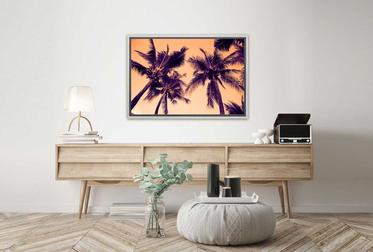 Palms Orange Sky | Canvas Wall Art Print - Final Touch Decor