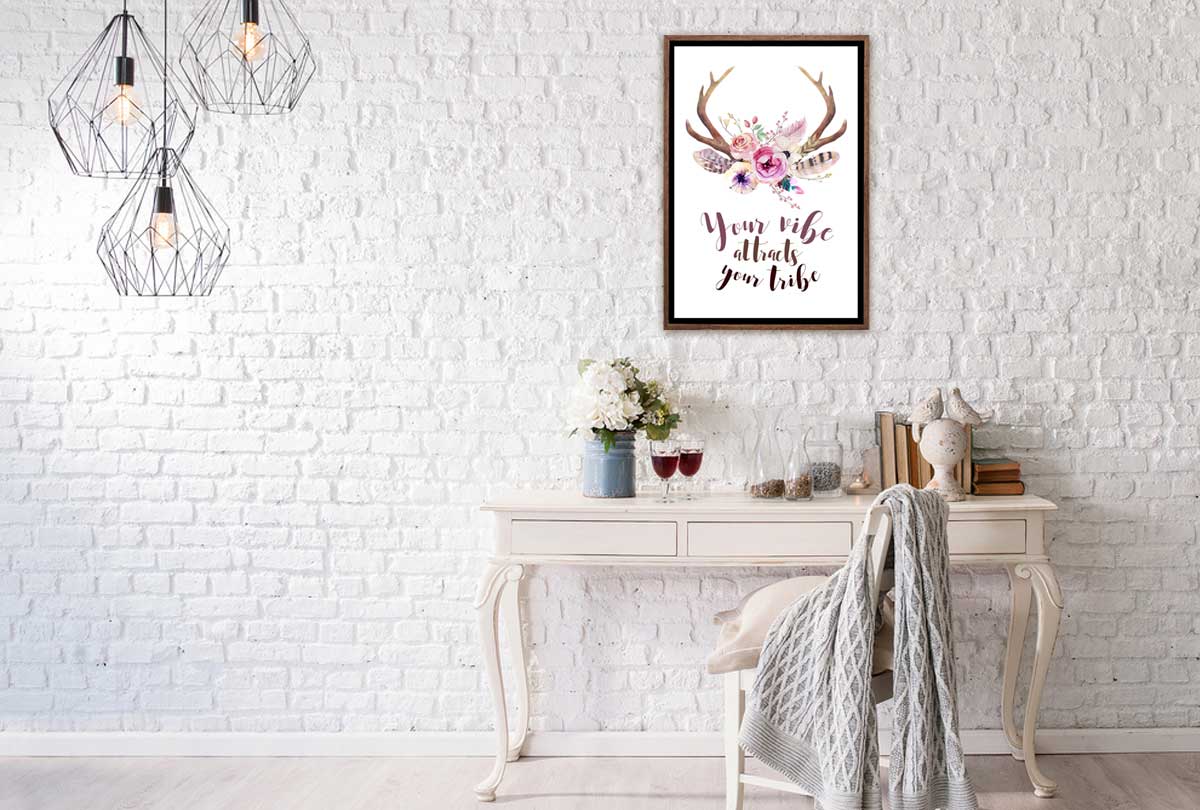 Boho Antlers | Canvas Wall Art Print - Final Touch Decor