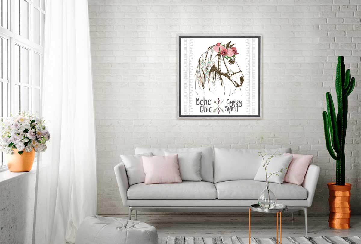 Boho Gypsy Horse | Canvas Wall Art Print - Final Touch Decor