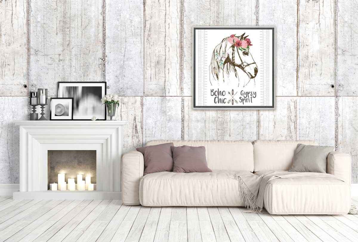 Boho Gypsy Horse | Canvas Wall Art Print - Final Touch Decor