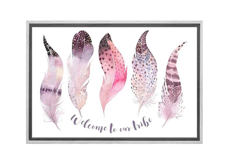 Boho Tribe Feathers | Boho Canvas Wall Art Print - Final Touch Decor