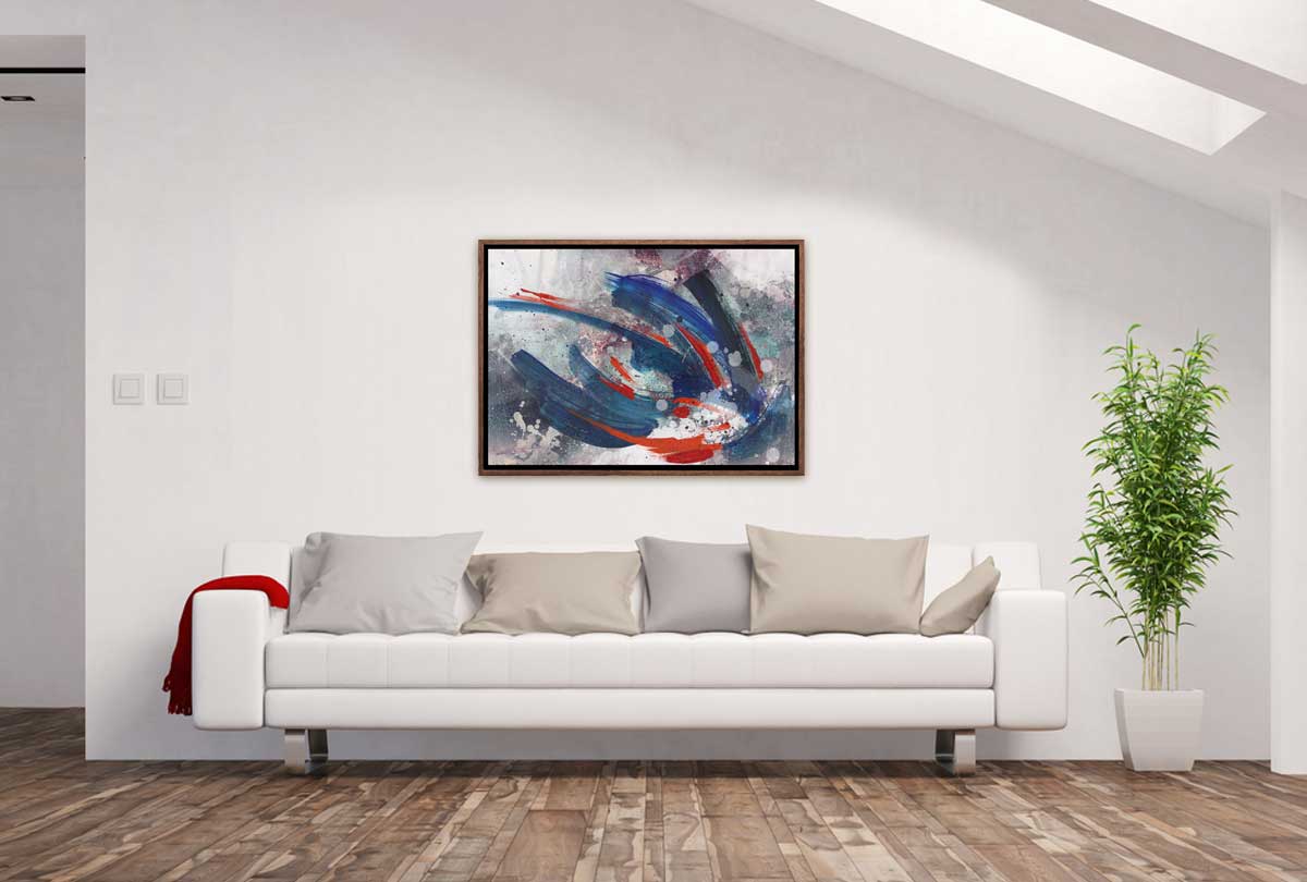 Red, White, Blue Abstract | Canvas Wall Art Print - Final Touch Decor