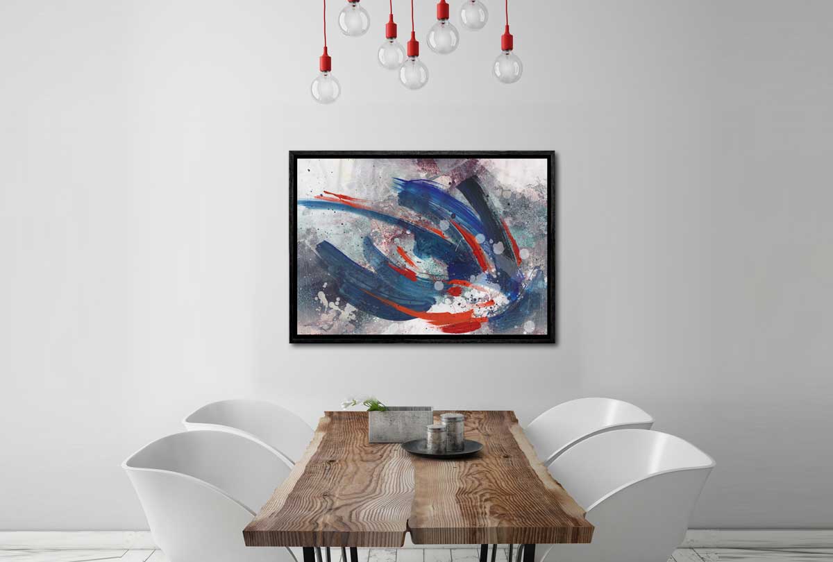 Red, White, Blue Abstract | Canvas Wall Art Print - Final Touch Decor