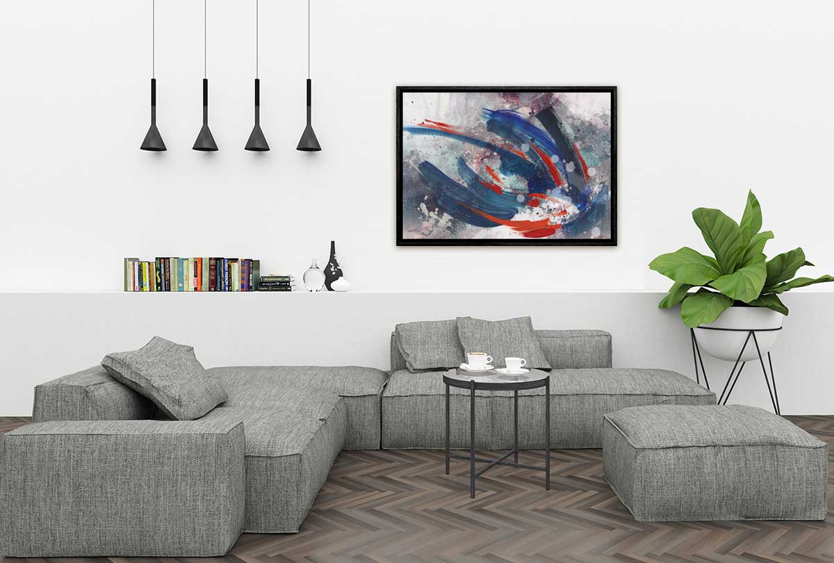 Red, White, Blue Abstract | Canvas Wall Art Print - Final Touch Decor