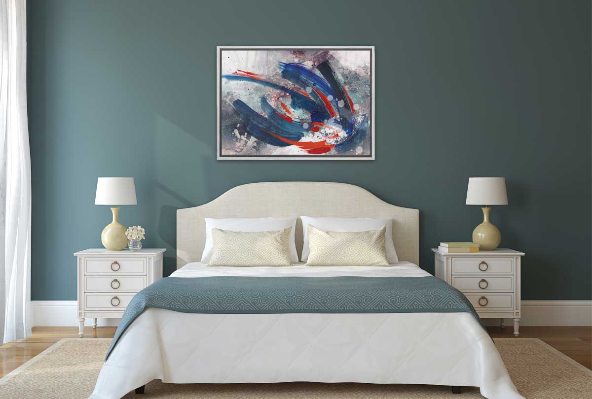 Red, White, Blue Abstract | Canvas Wall Art Print - Final Touch Decor