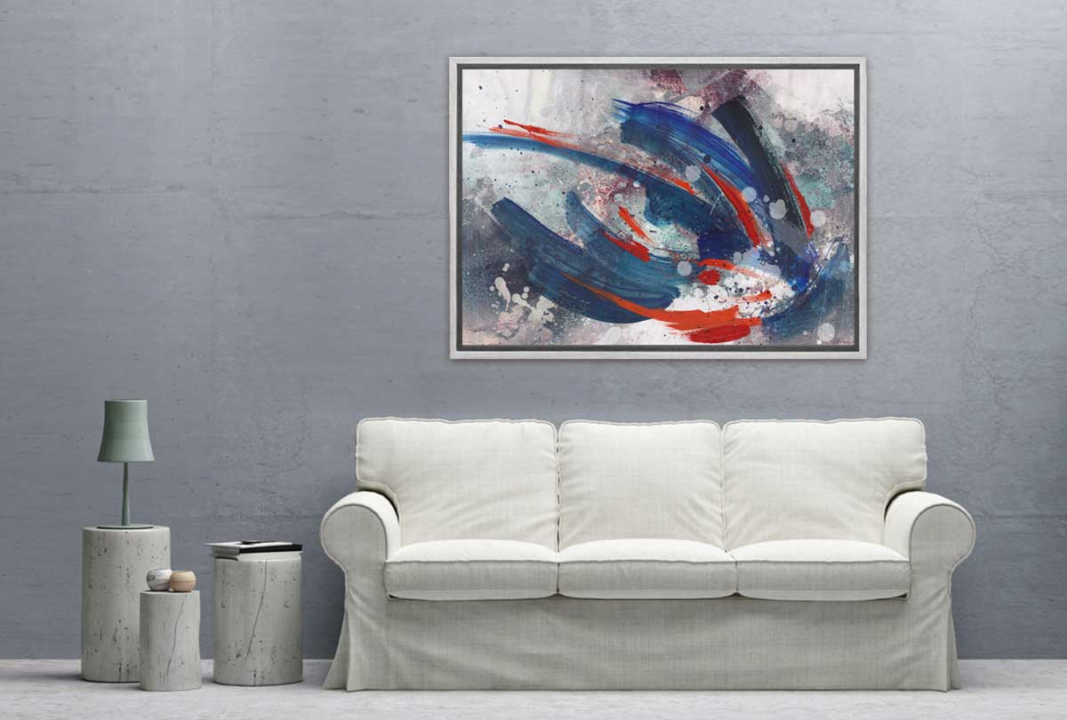 Red, White, Blue Abstract | Canvas Wall Art Print - Final Touch Decor
