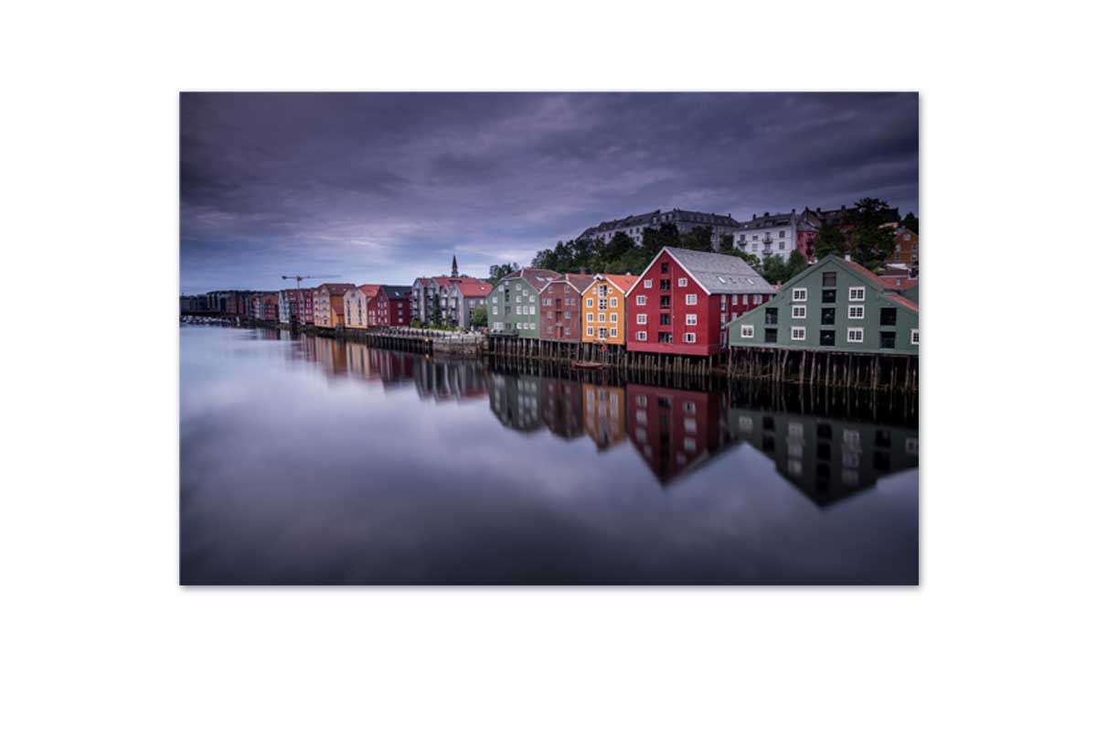 Coloured Houses, Norway | Canvas Wall Art Print - Final Touch Decor