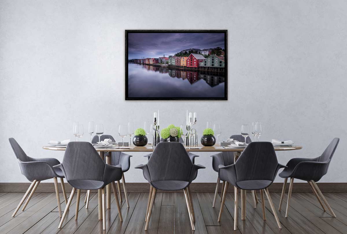 Coloured Houses, Norway | Canvas Wall Art Print - Final Touch Decor