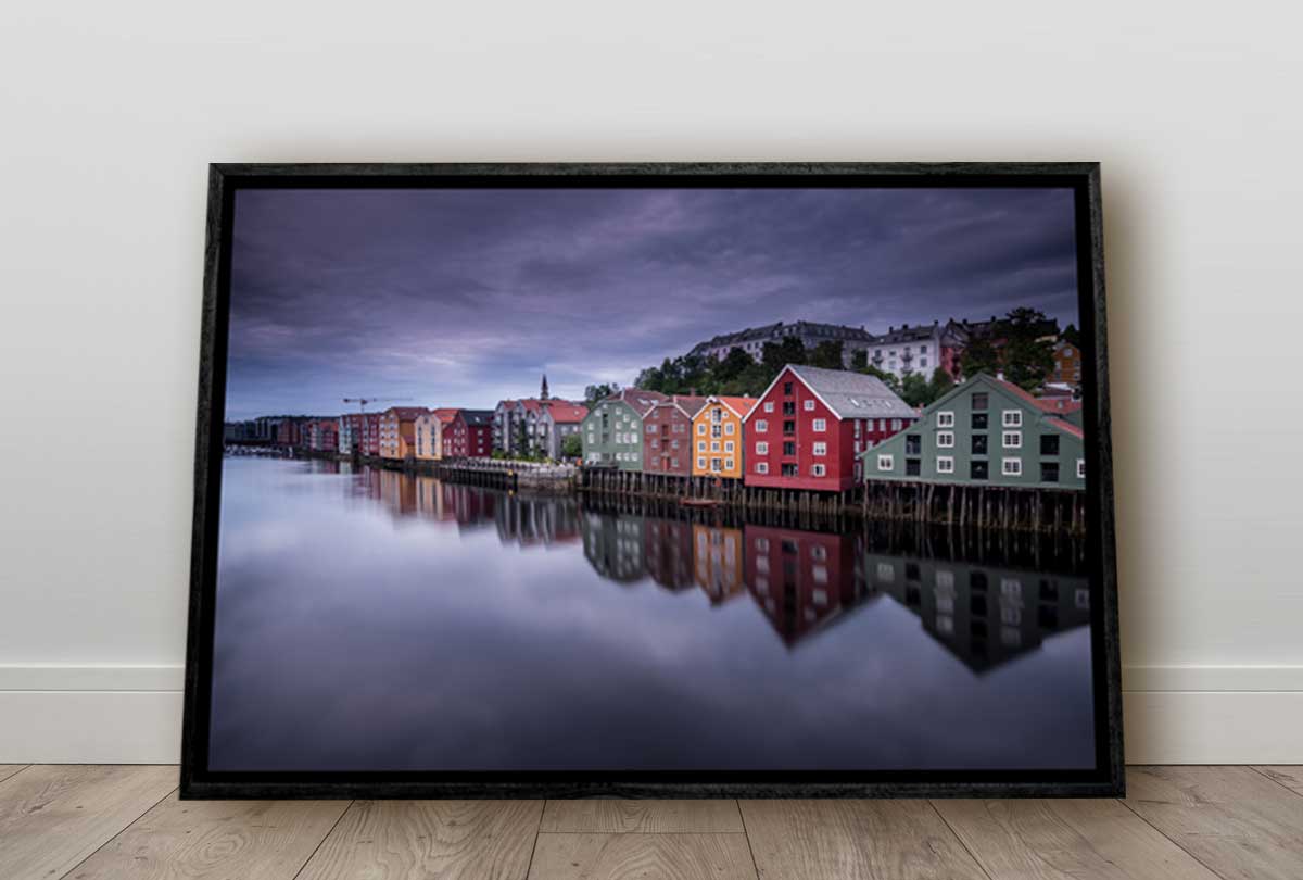 Coloured Houses, Norway | Canvas Wall Art Print - Final Touch Decor