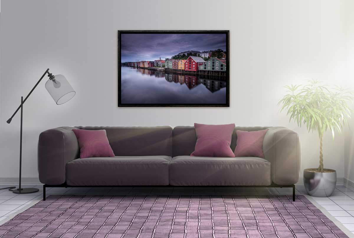 Coloured Houses, Norway | Canvas Wall Art Print - Final Touch Decor