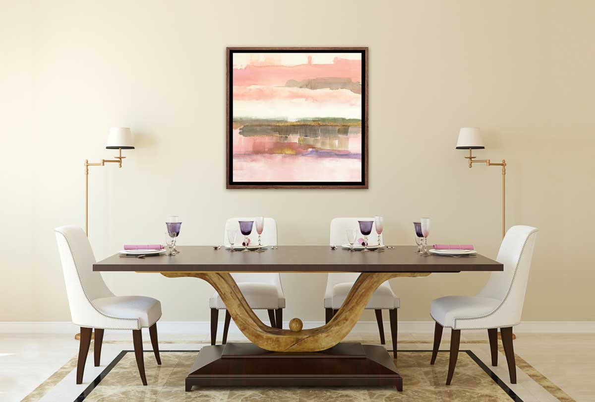 Pink Brown Abstract | Canvas Wall Art Print - Final Touch Decor