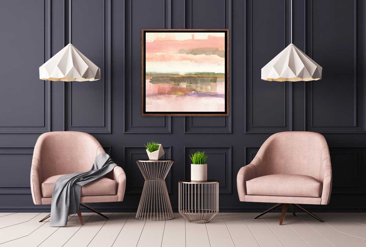 Pink Brown Abstract | Canvas Wall Art Print - Final Touch Decor