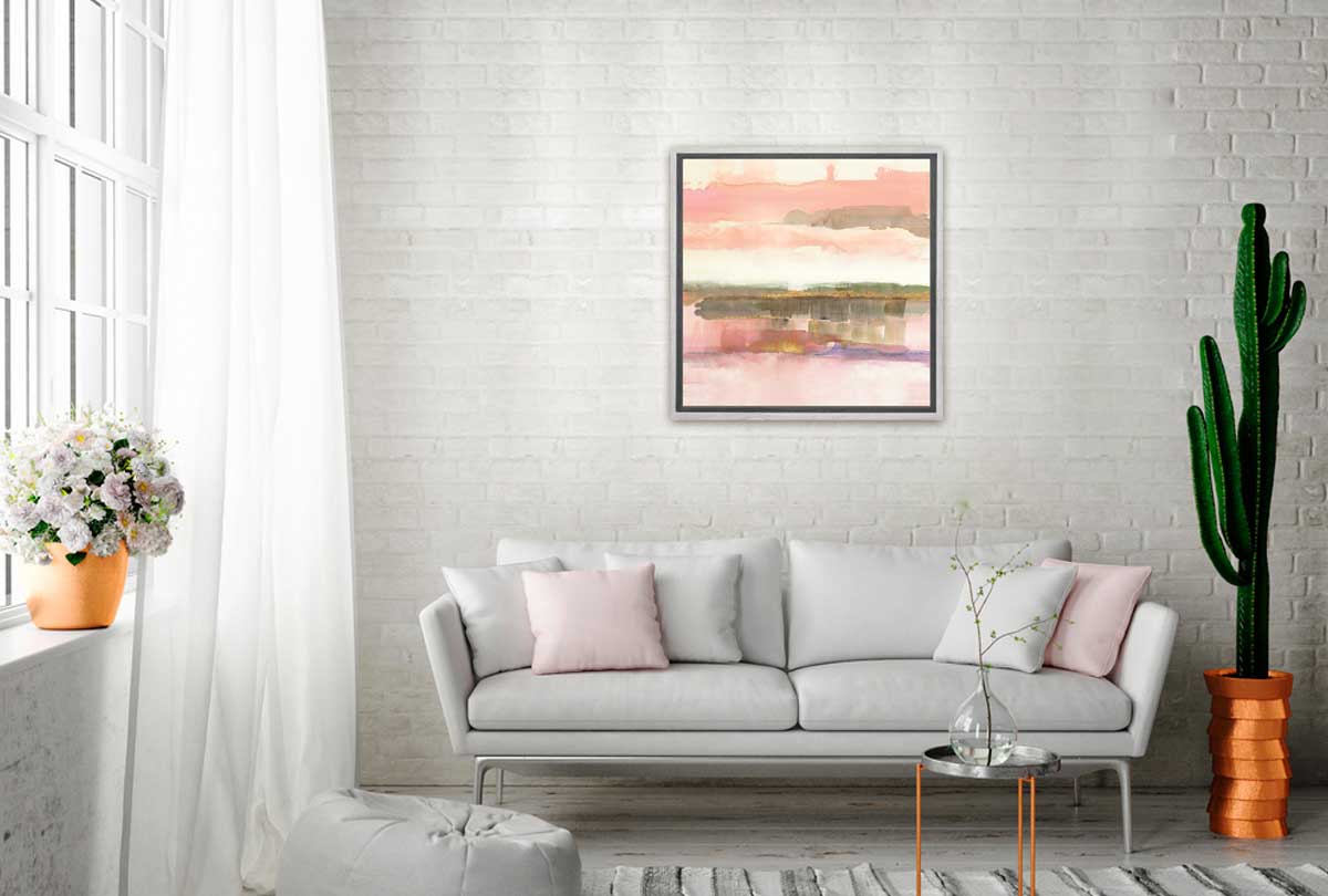 Pink Brown Abstract | Canvas Wall Art Print - Final Touch Decor