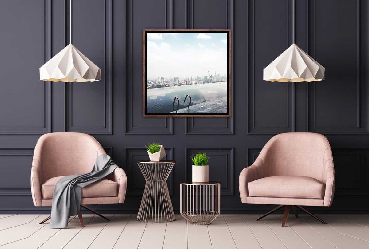 Wet Edge With City View | Canvas Wall Art Print - Final Touch Decor