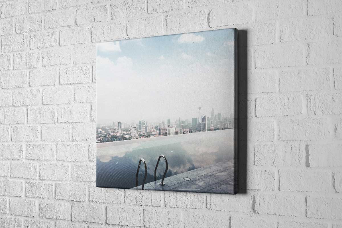 Wet Edge With City View | Canvas Wall Art Print - Final Touch Decor