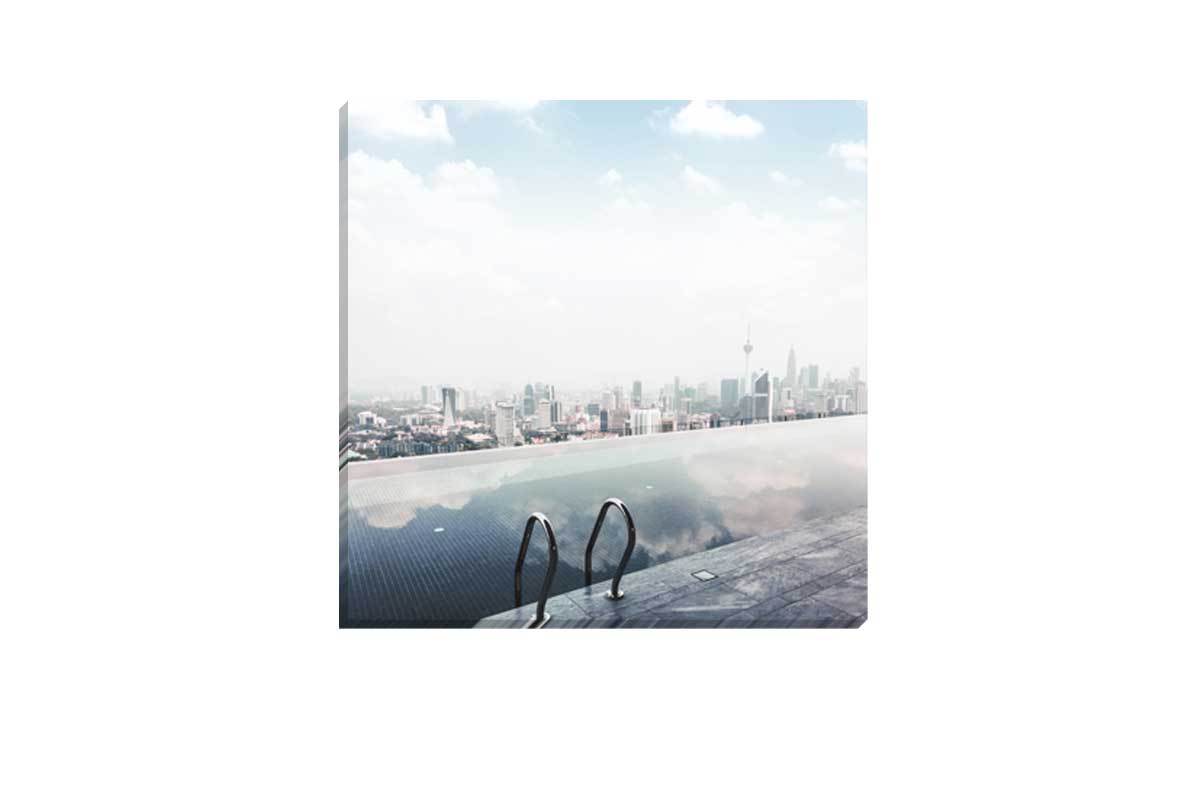 Wet Edge With City View | Canvas Wall Art Print - Final Touch Decor