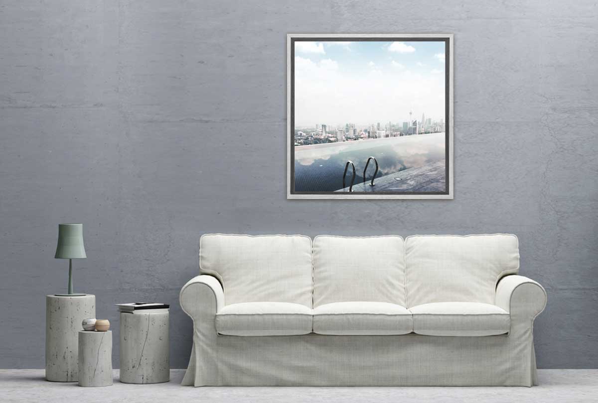 Wet Edge With City View | Canvas Wall Art Print - Final Touch Decor