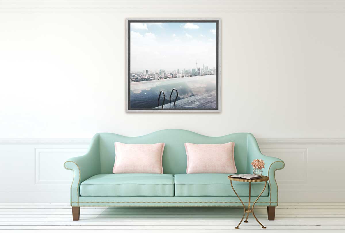 Wet Edge With City View | Canvas Wall Art Print - Final Touch Decor