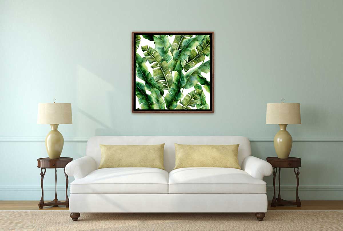 Banana Leaves 2 in Watercolour | Canvas Wall Art Print - Final Touch Decor