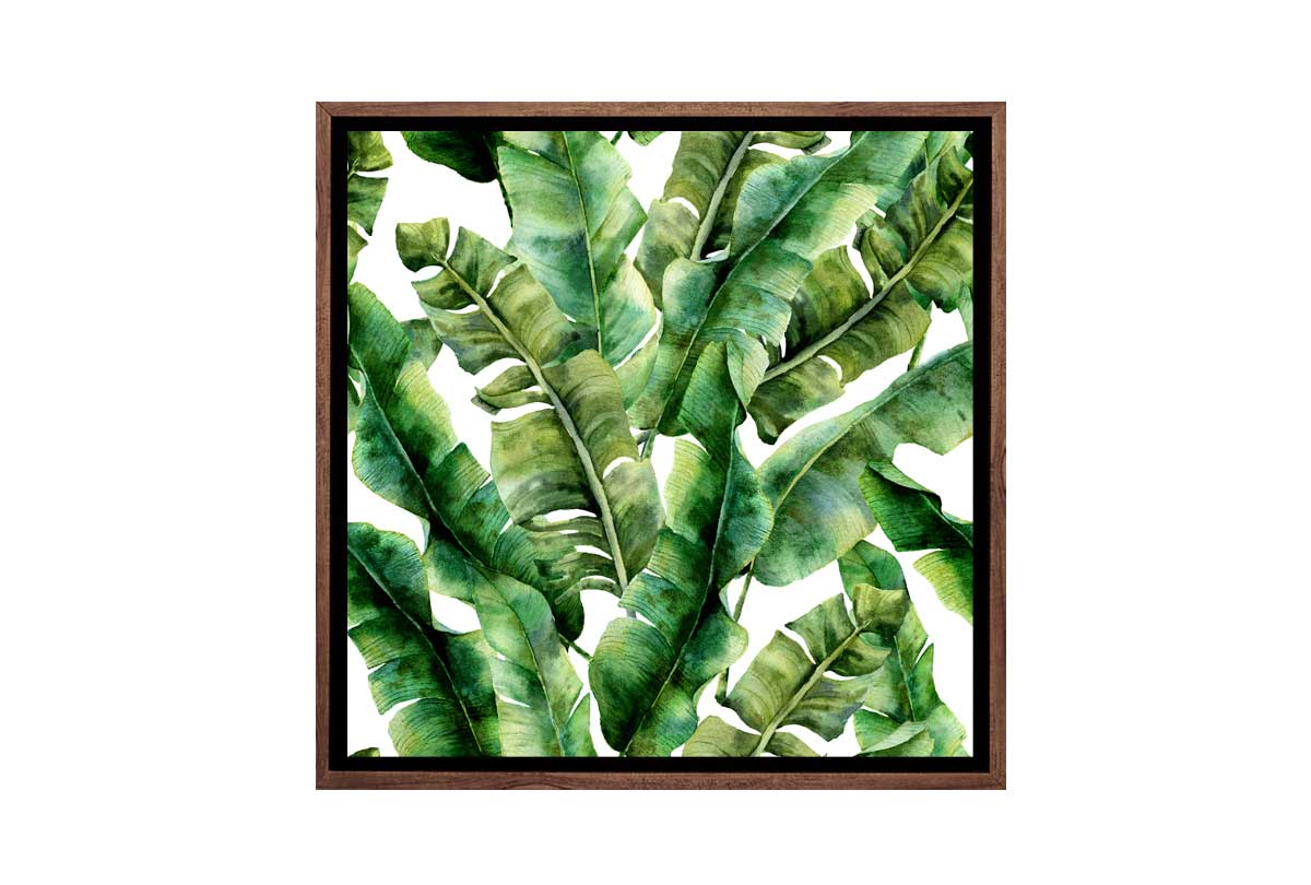 Banana Leaves 2 in Watercolour | Canvas Wall Art Print - Final Touch Decor