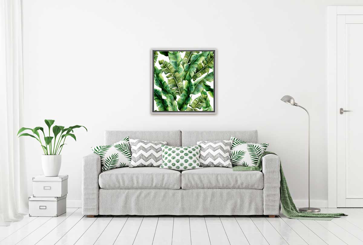 Banana Leaves 2 in Watercolour | Canvas Wall Art Print - Final Touch Decor