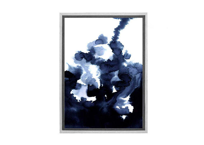 Deep Blue Watercolor Abstract 2 | Canvas Wall Art Print - Final Touch Decor