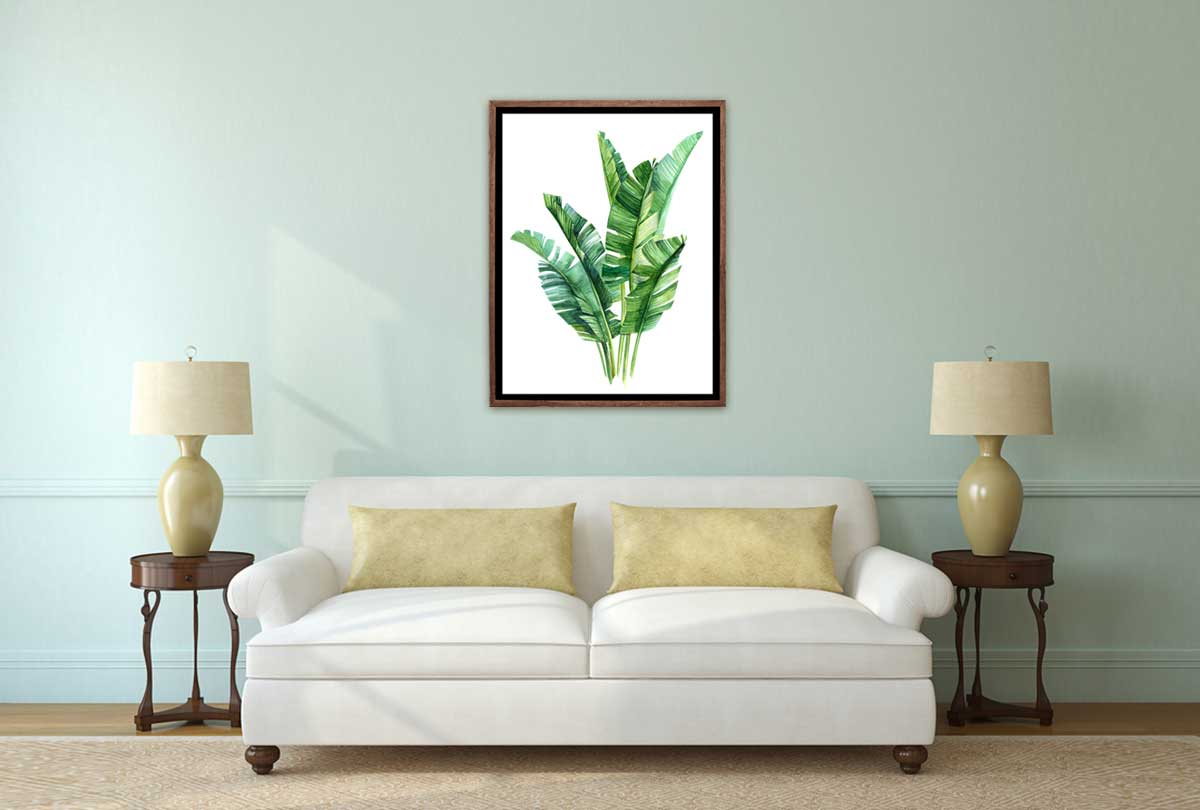 Banana Leaves in Watercolour | Canvas Wall Art Print - Final Touch Decor