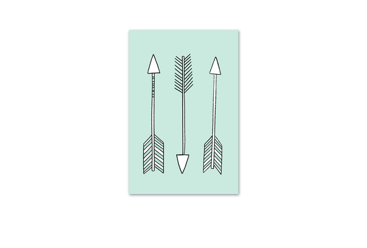Arrows Blue | Scandinavian Kid's Wall Art Print - Final Touch Decor