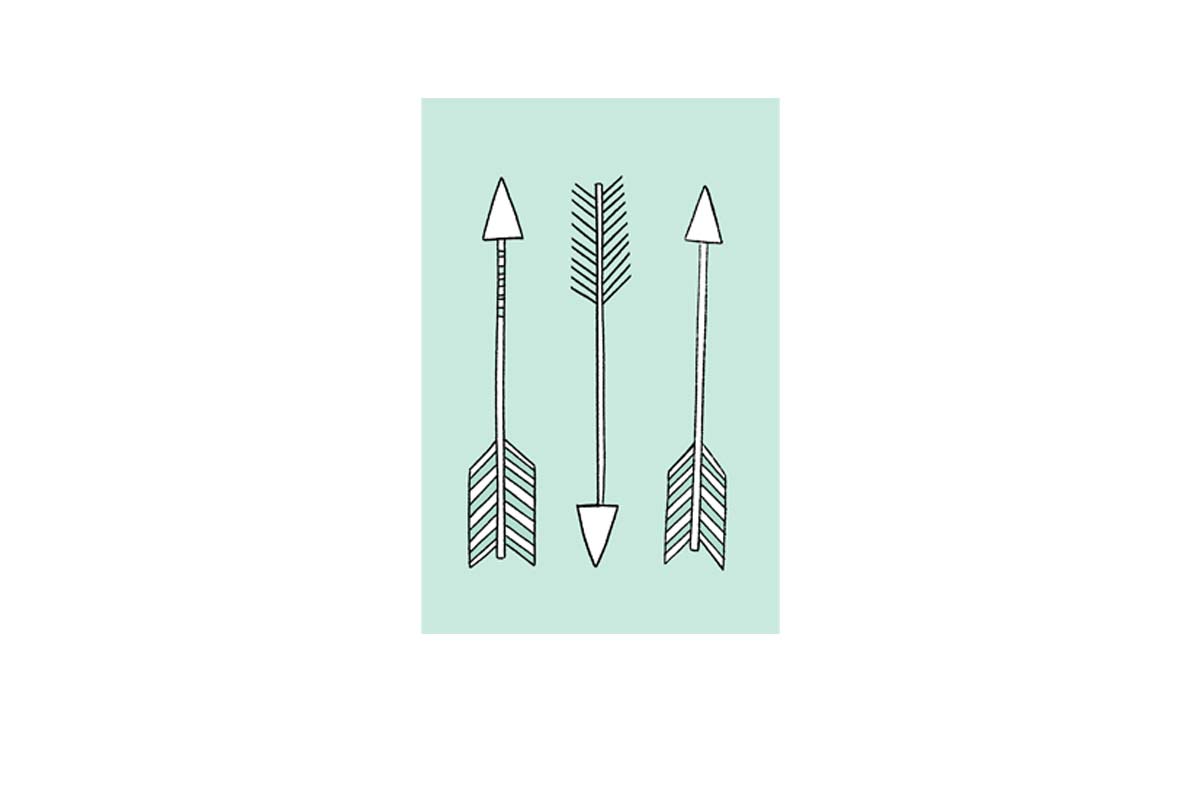 Arrows Blue | Scandinavian Kid's Wall Art Print - Final Touch Decor