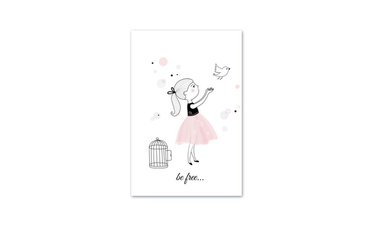 Be Free | Scandinavian Kid's Wall Art Print - Final Touch Decor