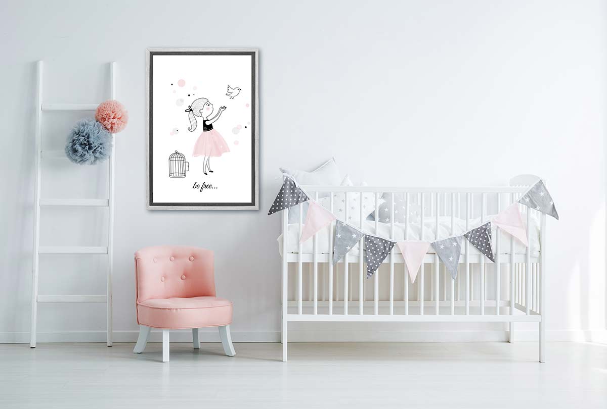 Be Free | Scandinavian Kid's Wall Art Print - Final Touch Decor