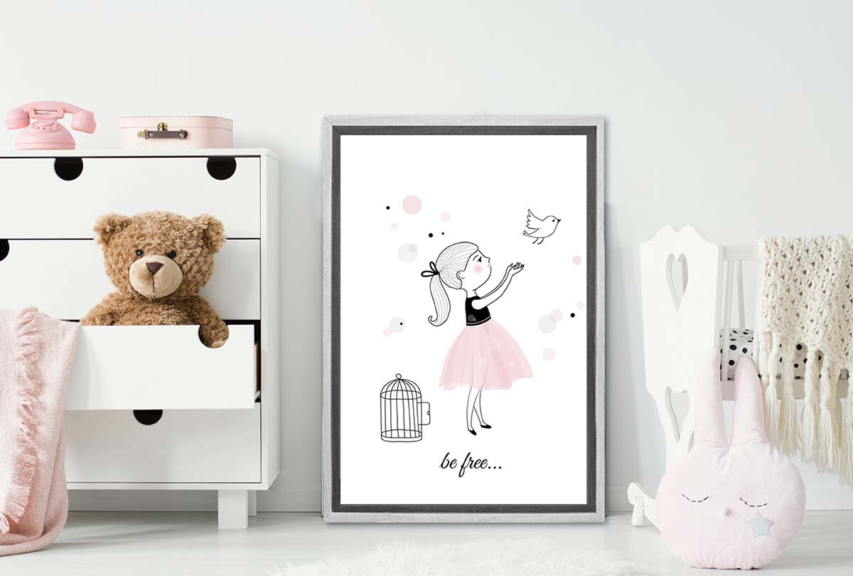 Be Free | Scandinavian Kid's Wall Art Print - Final Touch Decor