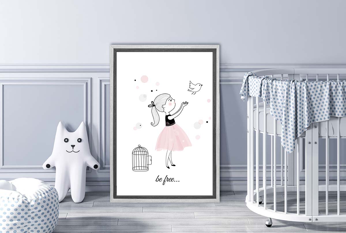 Be Free | Scandinavian Kid's Wall Art Print - Final Touch Decor