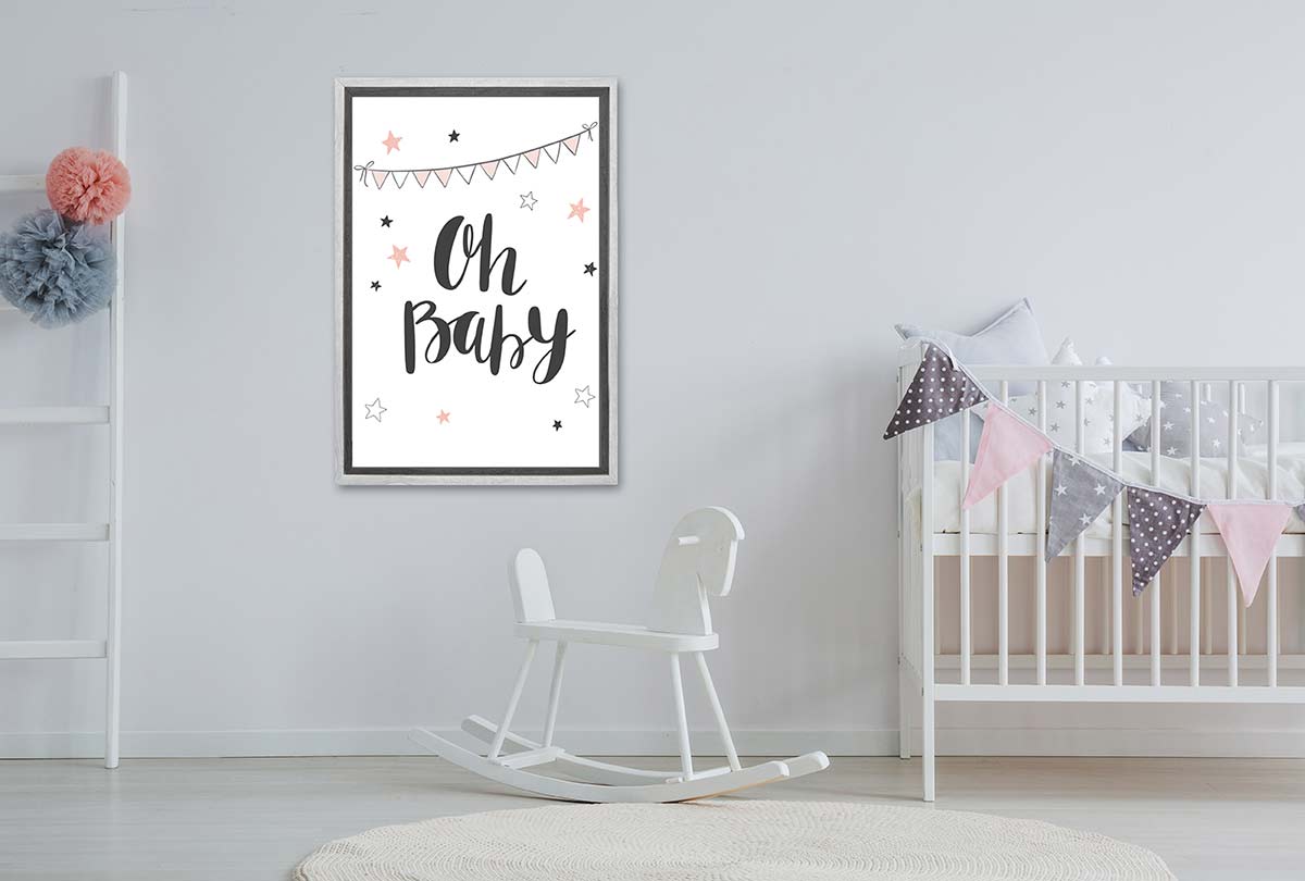 Oh Baby Pink | Scandinavian Kid's Wall Art Print - Final Touch Decor