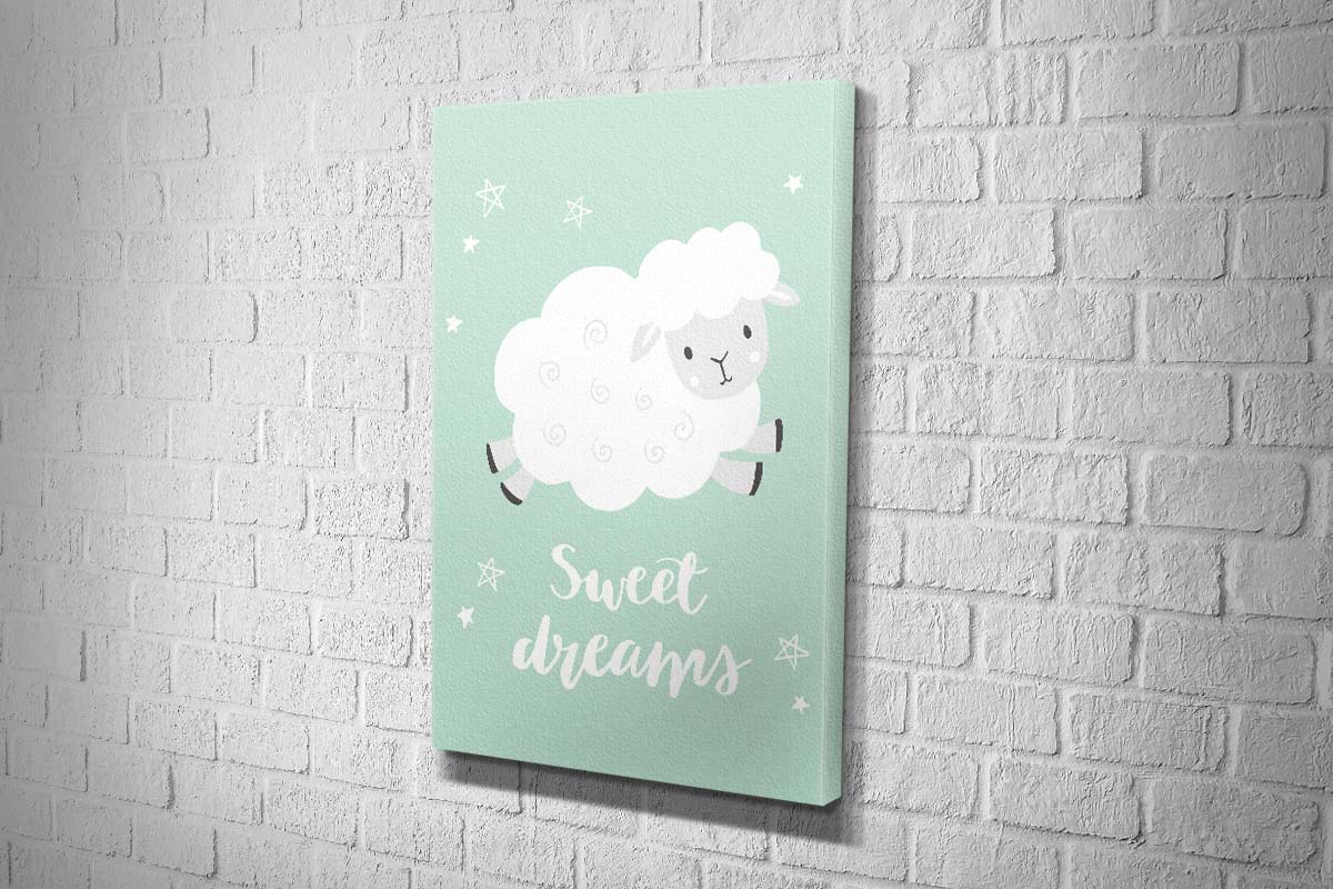 Sweet Dreams Teal | Scandinavian Kid's Wall Art Print - Final Touch Decor