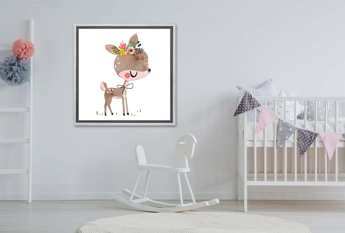 Cute Boho Bear | Canvas Wall Art Print - Final Touch Decor