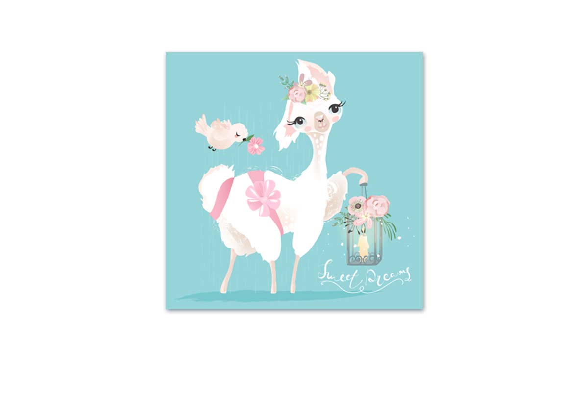 Cute Llama | Canvas Wall Art Print - Final Touch Decor