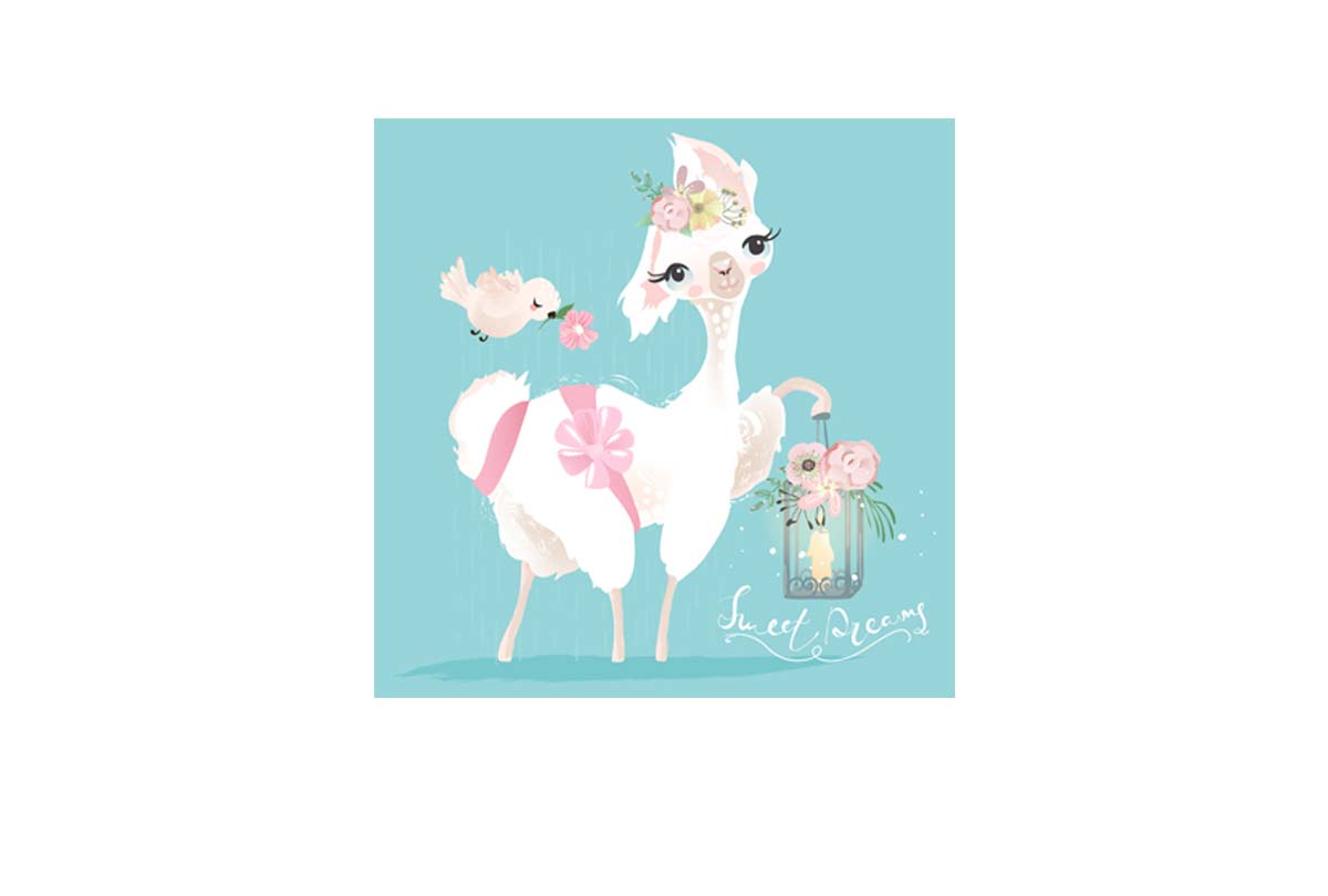 Cute Llama | Canvas Wall Art Print - Final Touch Decor