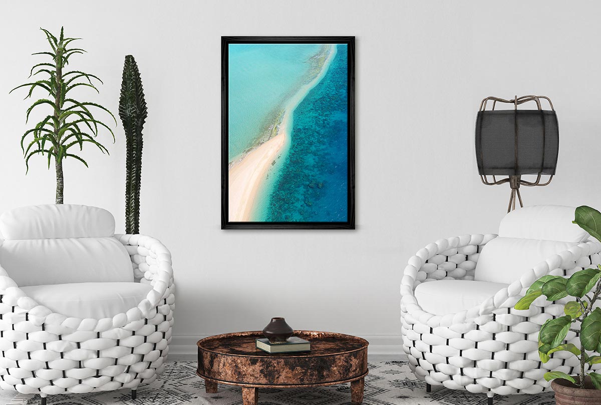 Aerial Tropical Reef | Canvas Wall Art Print - Final Touch Decor