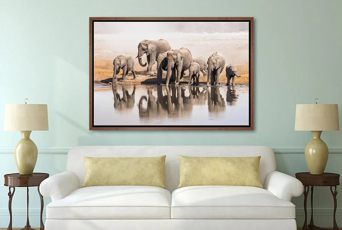 Elephant Family 2 | Canvas Wall Art Print - Final Touch Decor