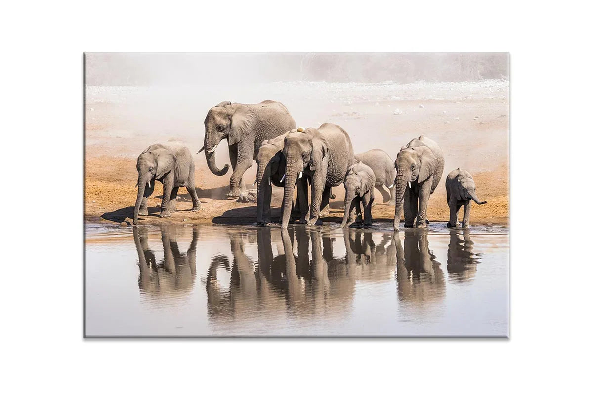Elephant Family 2 | Canvas Wall Art Print - Final Touch Decor