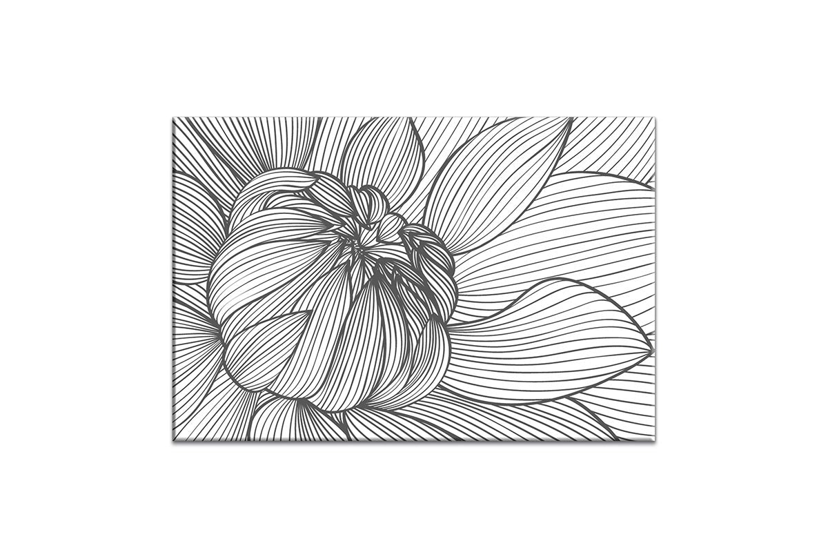 Floral Line Drawing | Canvas Wall Art Print - Final Touch Decor