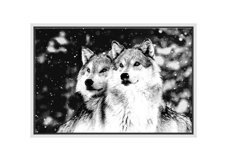 Wolves Black and White | Canvas Wall Art Print - Final Touch Decor